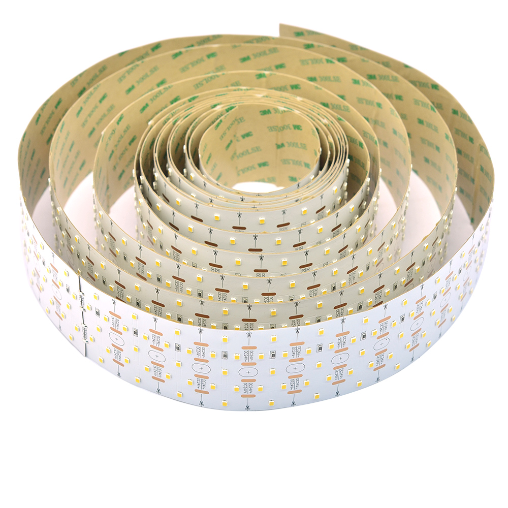 Penta Row 2835SMD Super Bright DC24V High CRI 90+ 280LEDs/M No-Waterproof LED Strip Lights - PCB Width 64mm, 5m/16.4ft per Roll